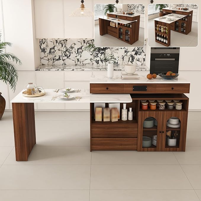Walnut & Marble Veneer