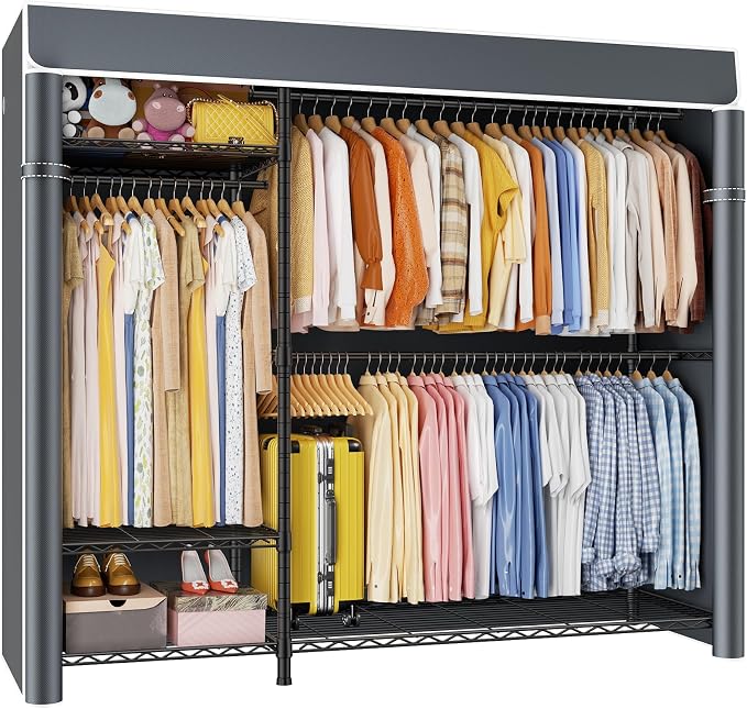 Black Rack With Gray Cover