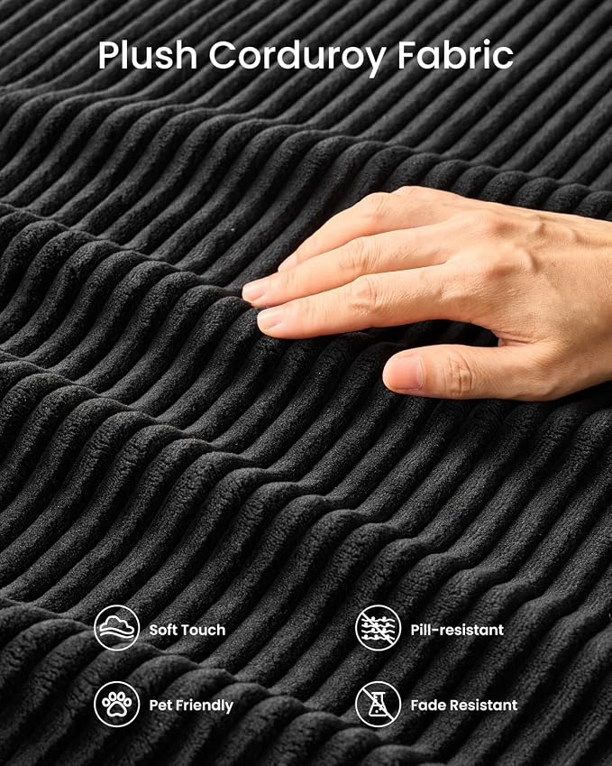 Black (Corduroy Fabric)
