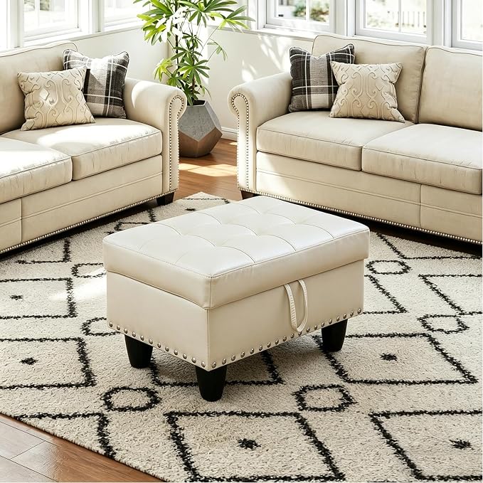 White,faux Leather