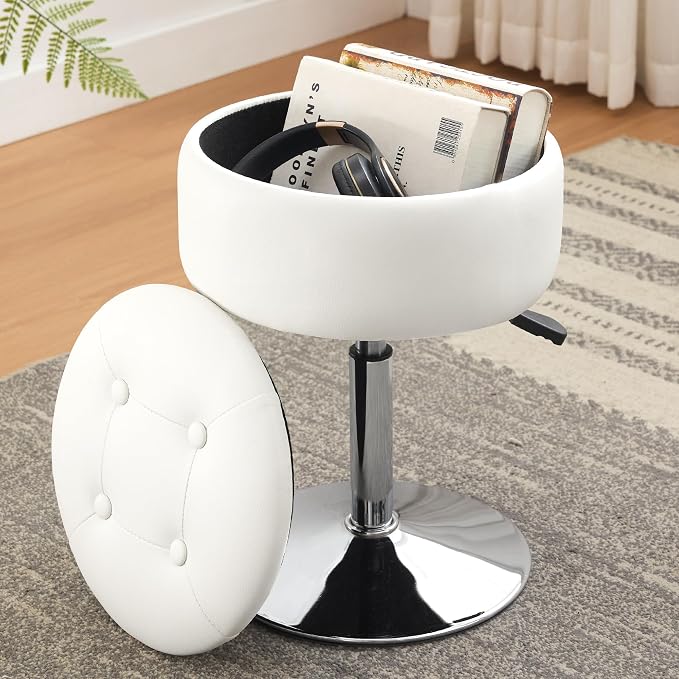 White With Chrome Base