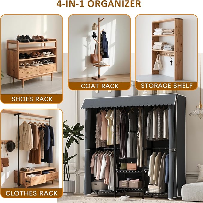 Black Rack With Grey Cover