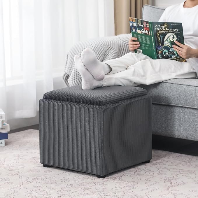 Gray Corduroy With Tray