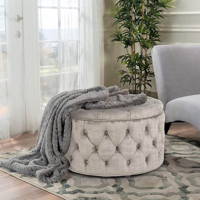 Beige Round Storage