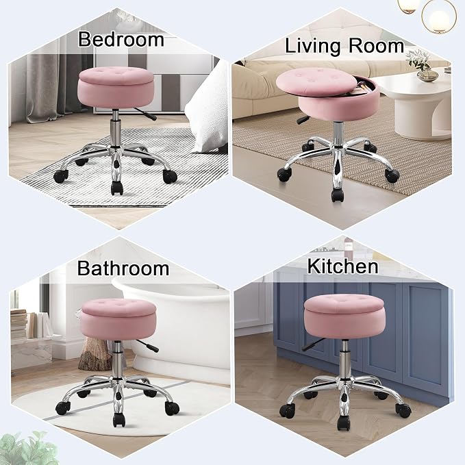 Light Pink With Storage and Wheels