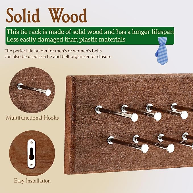 Walnut Tie Rack