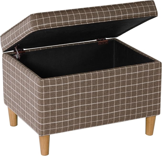 Brown Windowpane Fabric