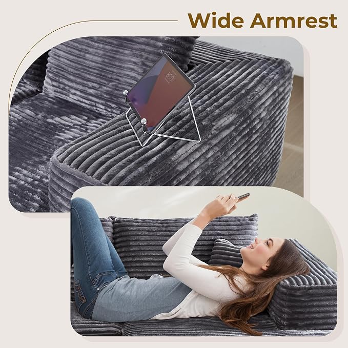 Gray,plush Corduroy