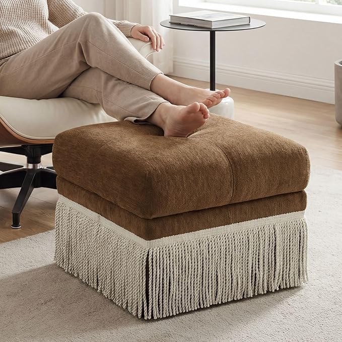 Brown Ottoman-no Storage