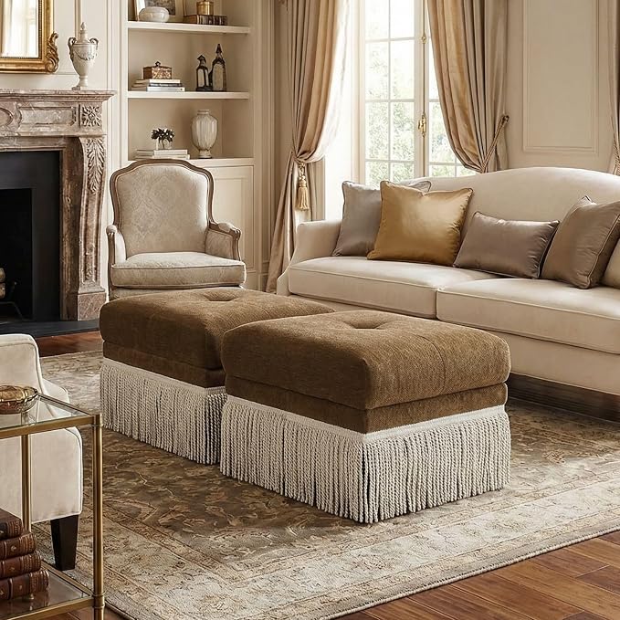 Brown Ottoman-no Storage