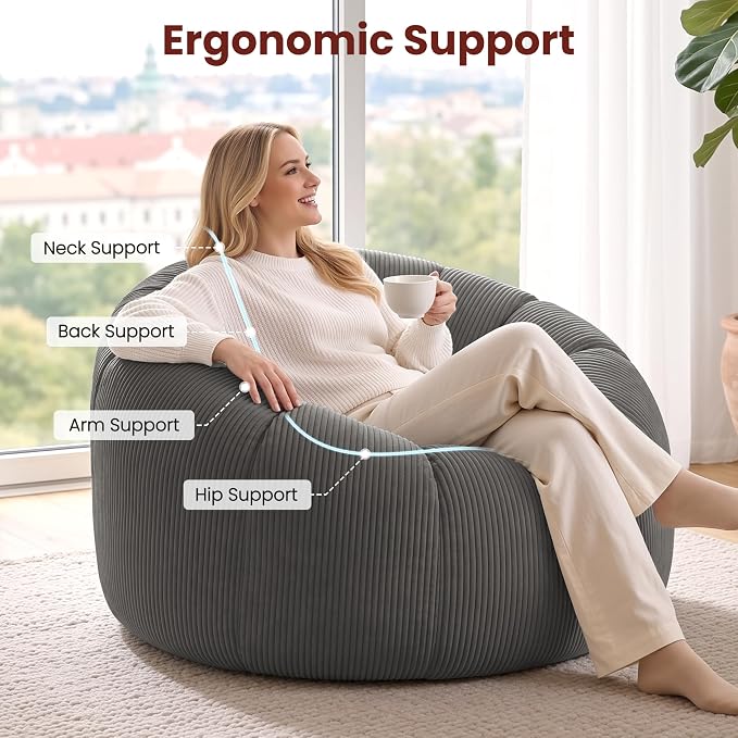 Grey-no Ottoman