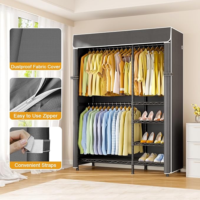 Black Closet with Dark Gray Cover