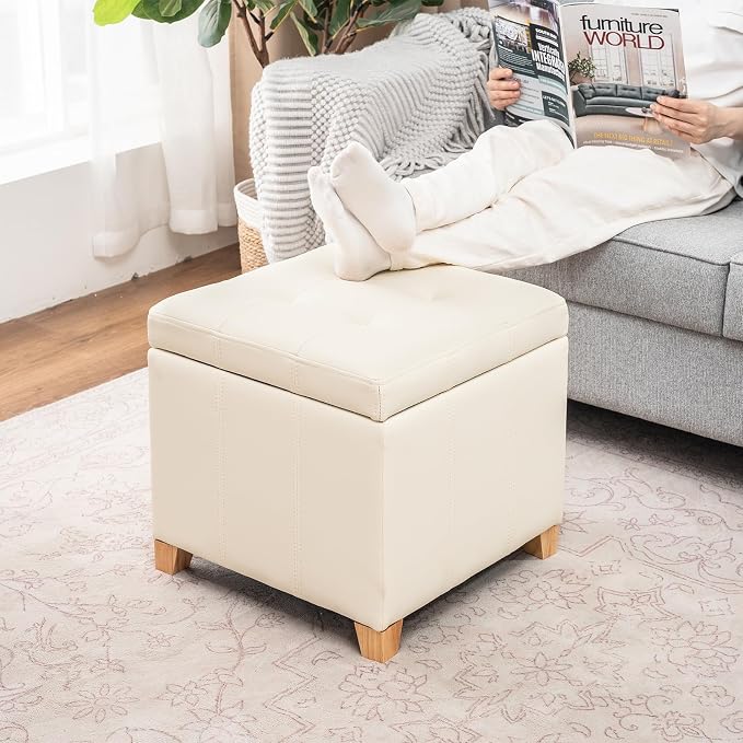 Style4 Beige Faux Leather