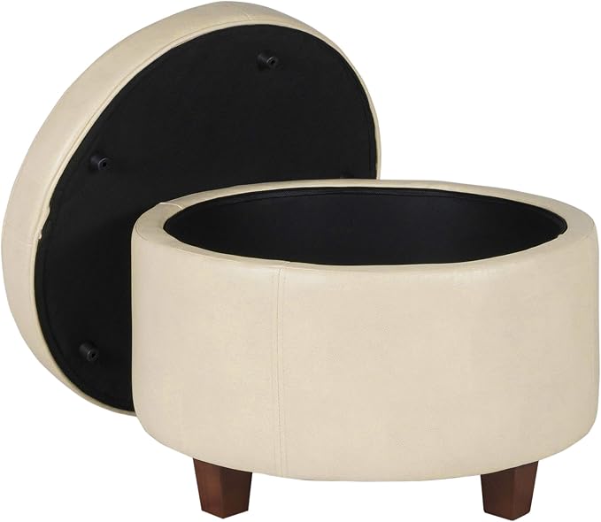 Cream Faux Leather