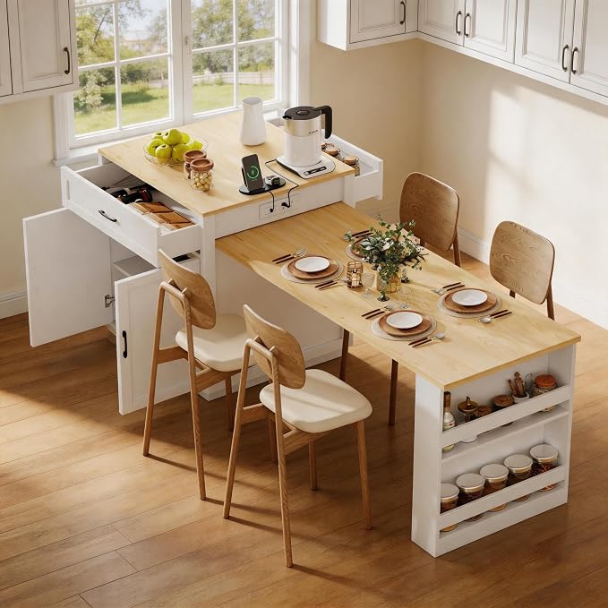 White Oak + Natural Wood Grain Table + Mdf