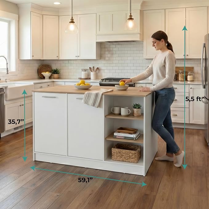 White / Natural Oak