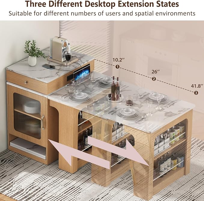Natural + Faux Marble Table + Particle Board+mdf + Particle Board