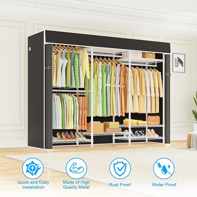 White Rack With Black Cover