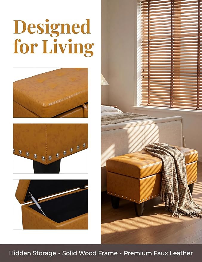Orange-faux Leather