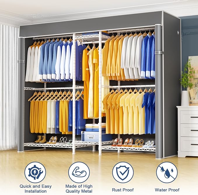 White Rack With Grey Cover