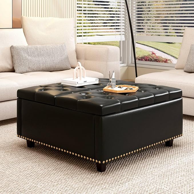Black Faux Leather