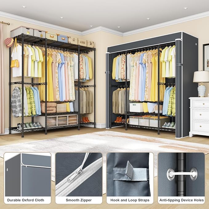 Black Rack with Gray Cover