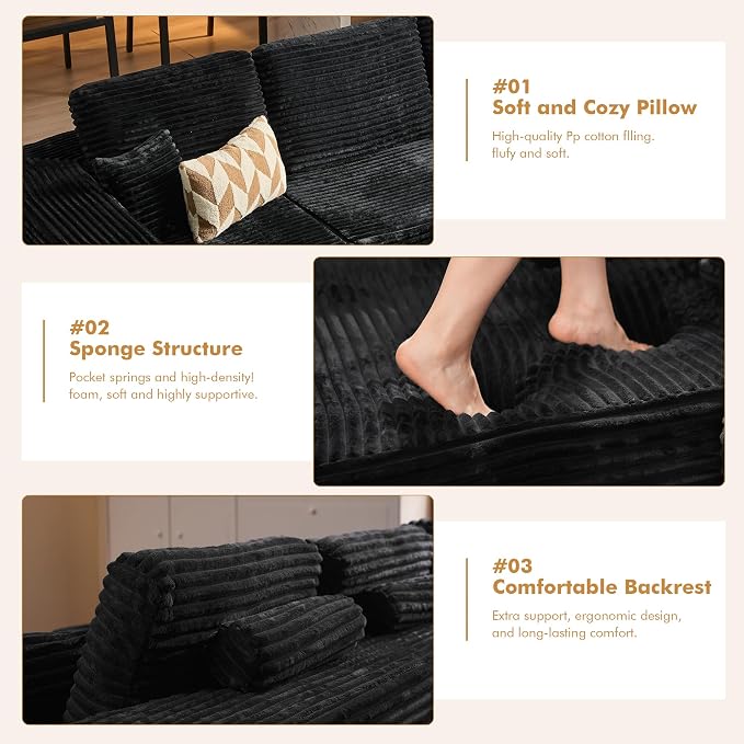 Black,plush Corduroy