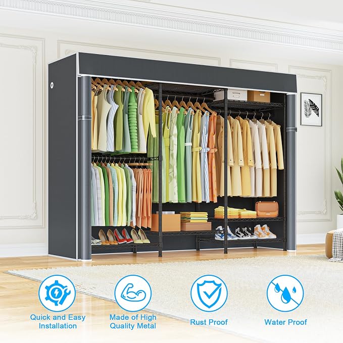 Black Rack with Grey Cover