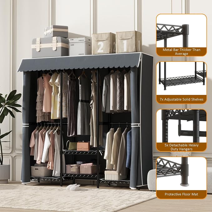 Black Rack With Grey Cover
