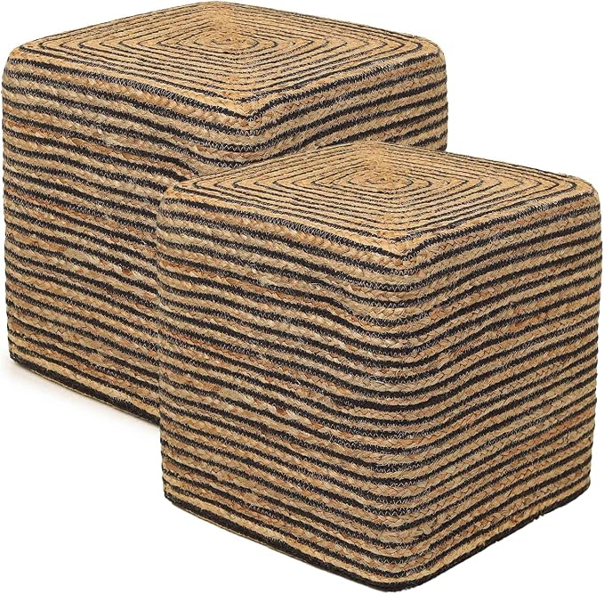 Cube Braided Natural Black - Two Pack