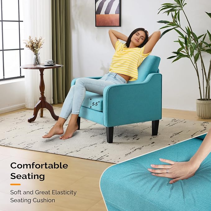 Teal Blue Linen