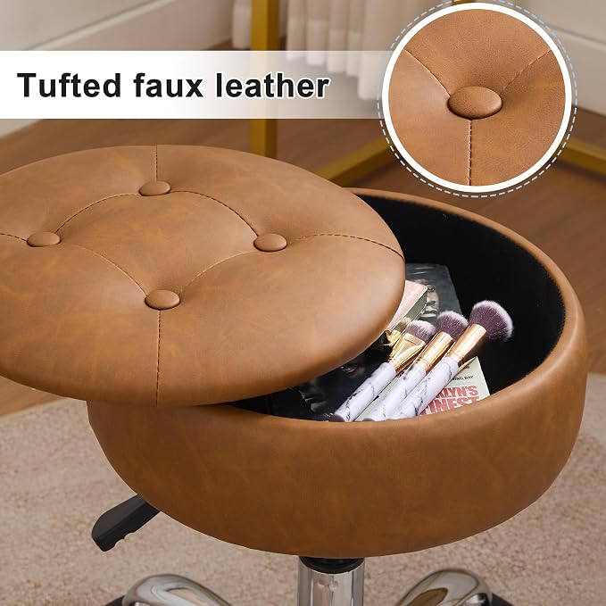 Brown With Storage and Wheels