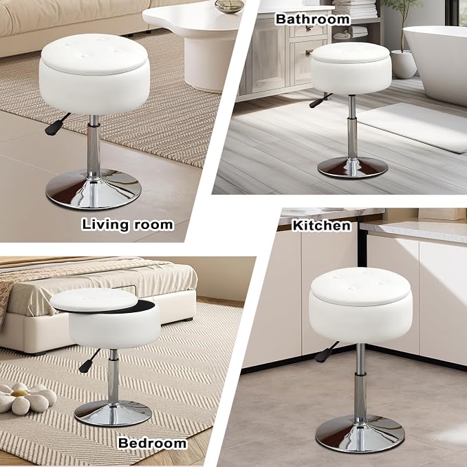 White With Chrome Base