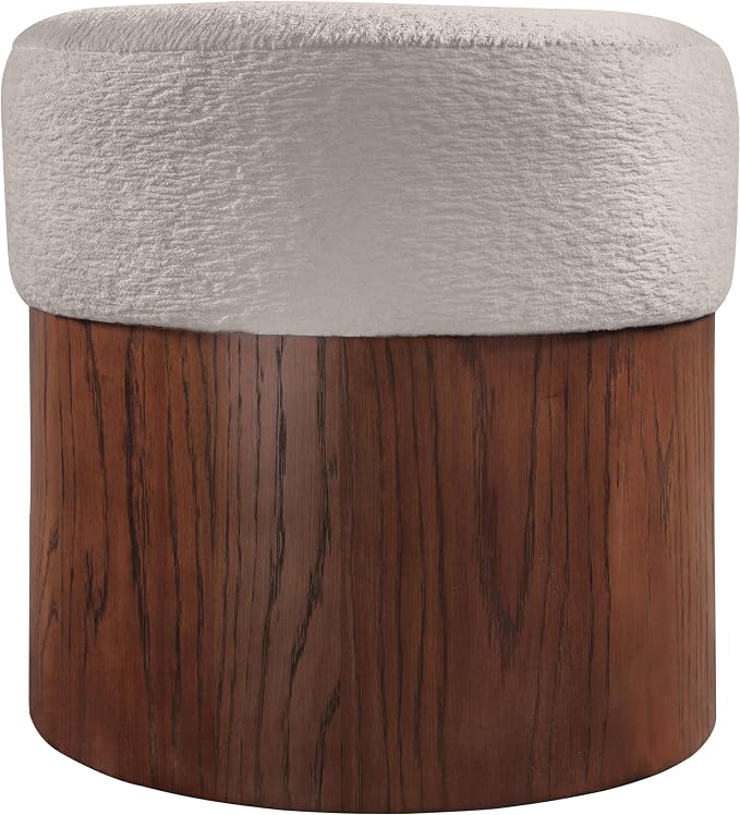 Beige / Walnut Finish