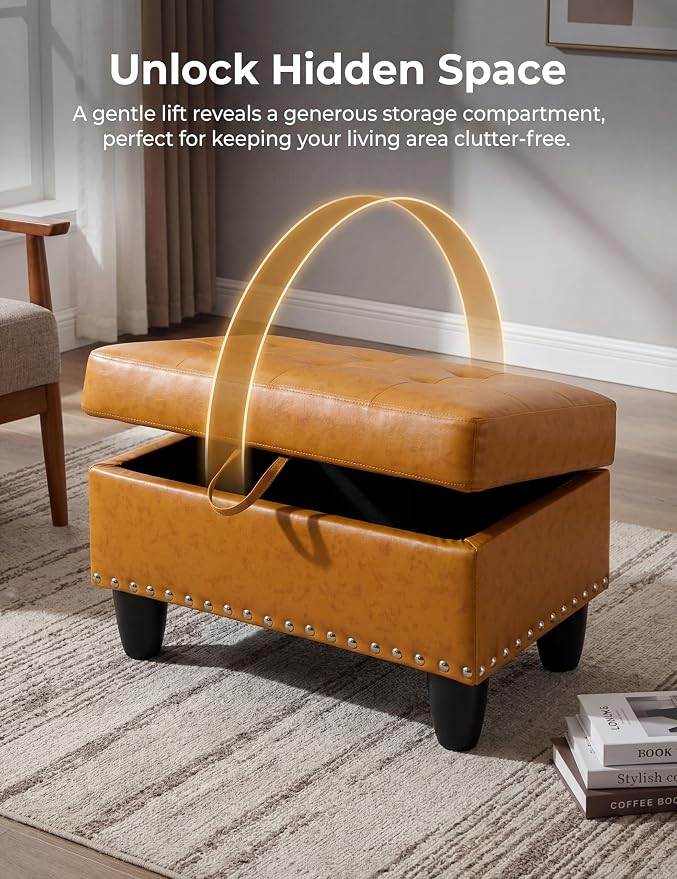 Orange-faux Leather