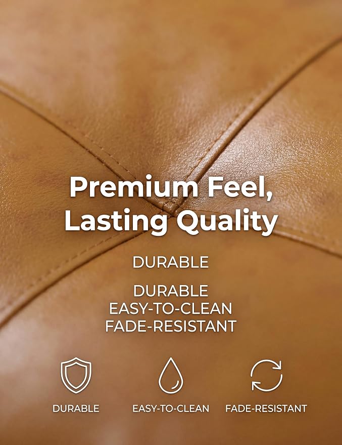 Orange-faux Leather
