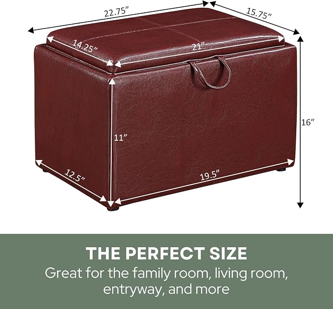 Burgundy Faux Leather