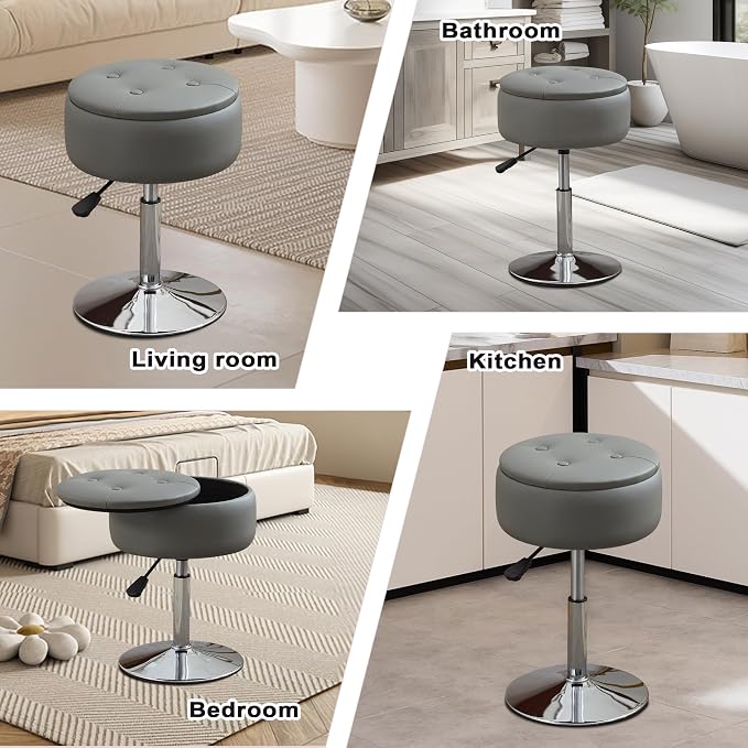 Grey With Chrome Base