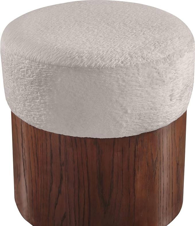 Beige / Walnut Finish