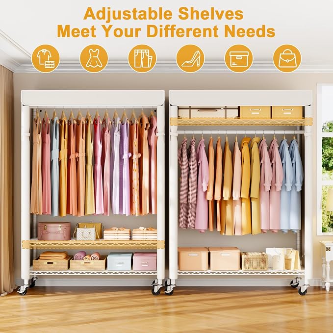 White Rack with White Cover