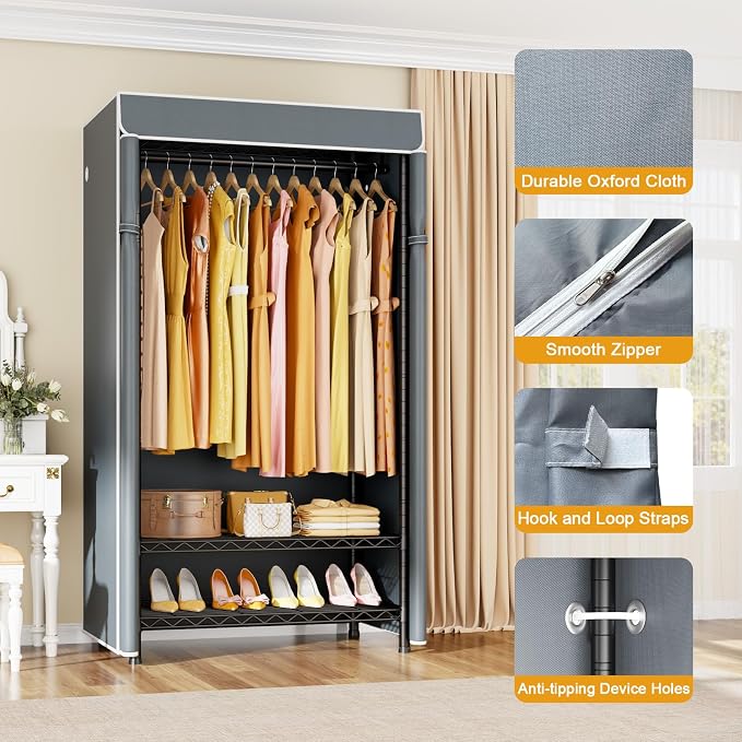 Black Rack with Gray Cover