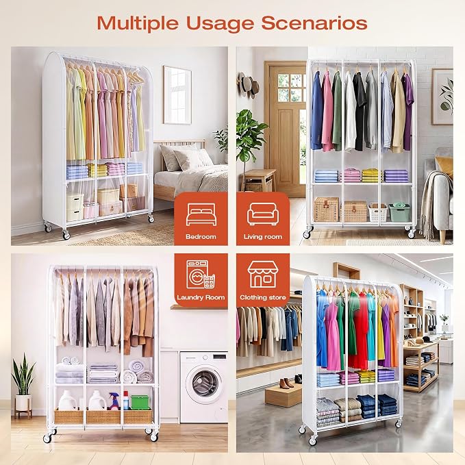 White Rack with White Cover