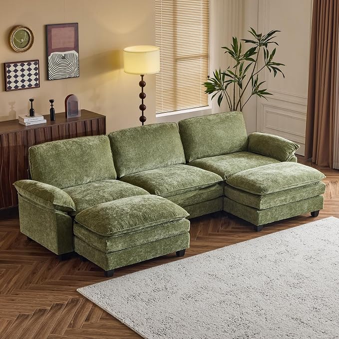 Chenille Olive Green