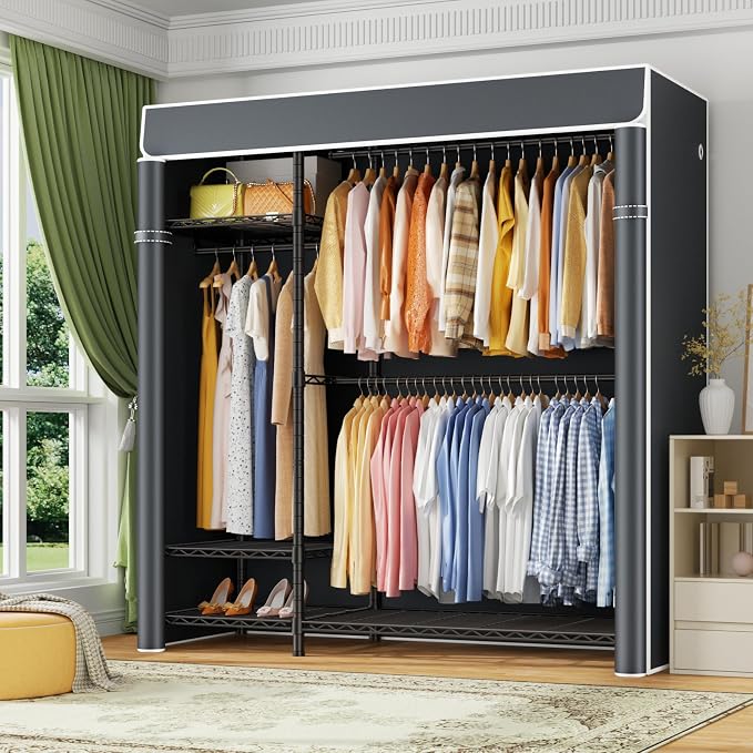 Black Rack With Gray Cover