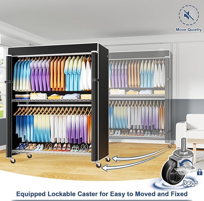 White Rack with Black Cover