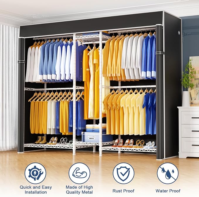 White Rack With Black Cover