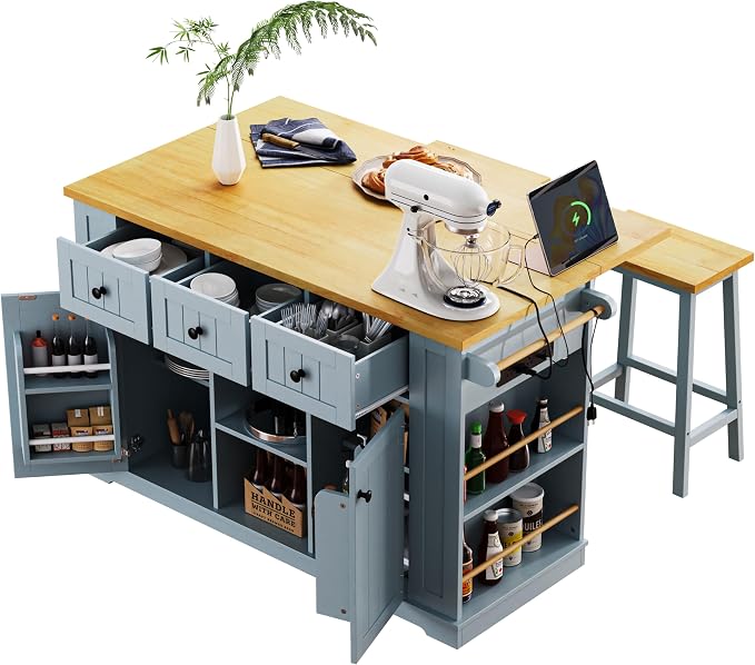 Grey-blue With Stools