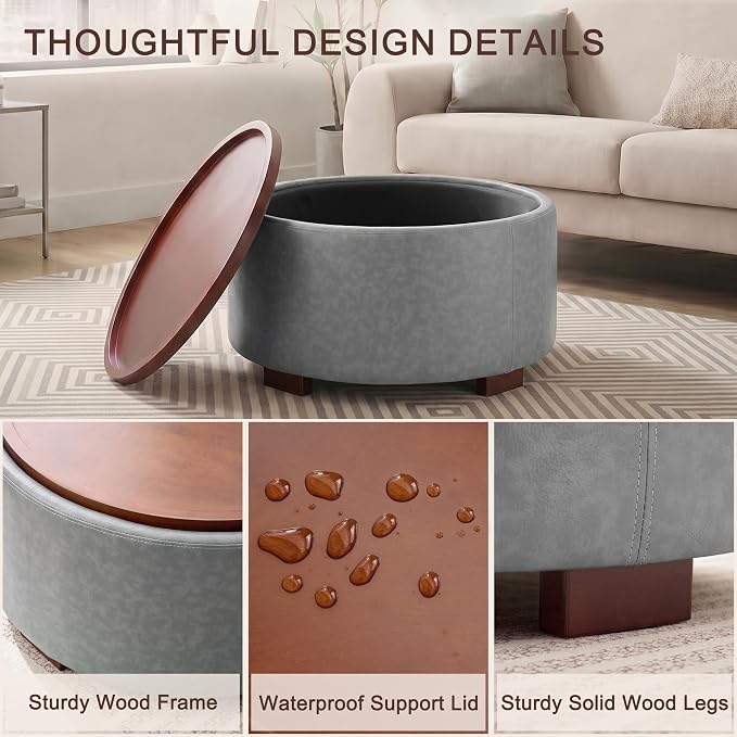 Faux Leather Grey