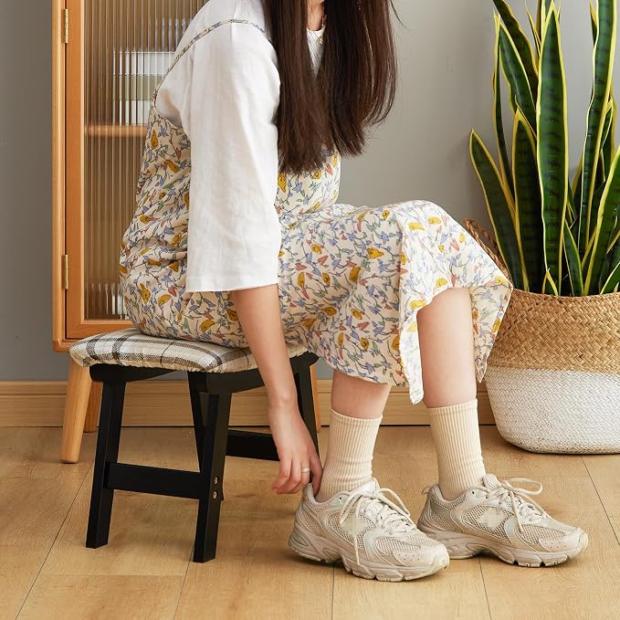 Black Legs - Stripes Stool Surface