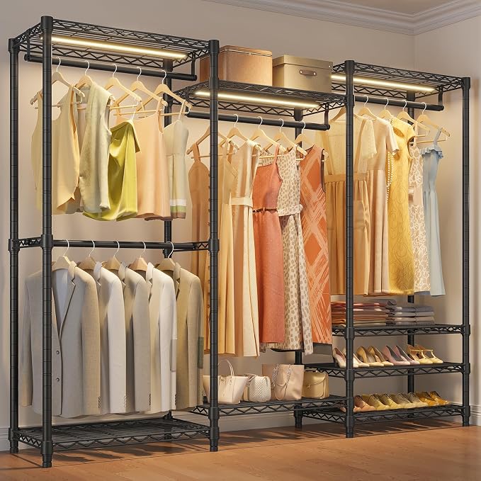 Black Rack With Warm White Light